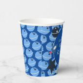 Gobelets En Papier Anniversaire Spatial Thème Alien Bleu Motif (Droite)