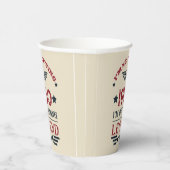 Gobelets En Papier Anniversaire vintage personnalisé rouge bleu (Droite)