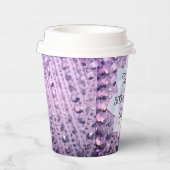 Gobelets En Papier Anniversaire violet et rose élégant perlé (Droite)