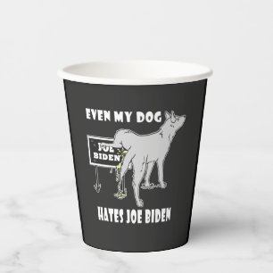 Gobelets En Papier Anti Joe Biden Mon Chien déteste Biden Humour poli