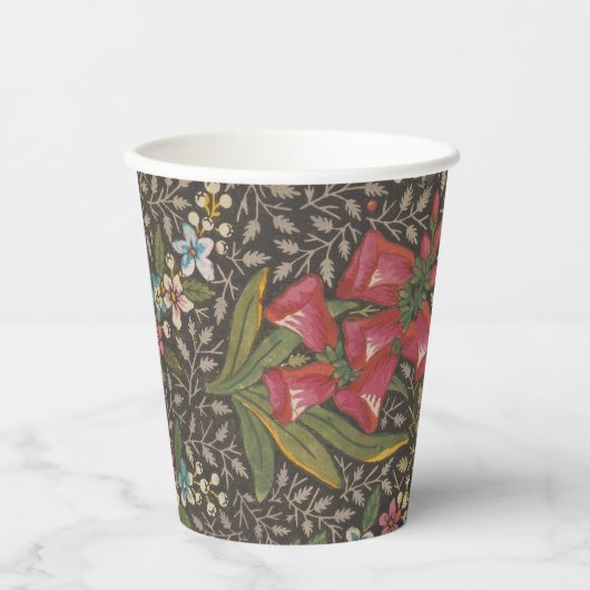 Gobelets En Papier Antique Toile de Jouy 1800 Branches florales (Recto)