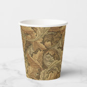 Gobelets En Papier Antique Victorian Chaud automne Feuilles Mariage (Recto)