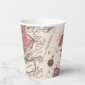 Gobelets En Papier Antique vieille carte inspirée (9) (Droite)