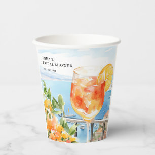 Gobelets En Papier Aperol Spritz Amalfi Enterrement de Vie de Jeune F
