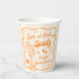 Gobelets En Papier Aperol Spritz Baby Shower de Mariée