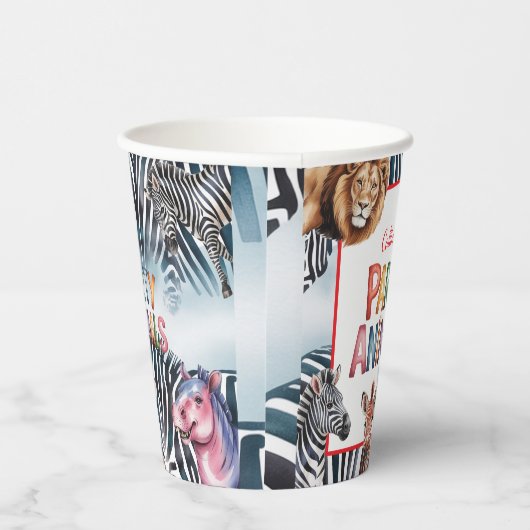 Gobelets En Papier Appel à tous les animaux de fête Fête d'anniversai (Droite)