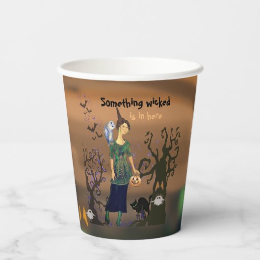 Gobelets En Papier Appel à toutes les sorcières Halloween fête d'anni (Verso)