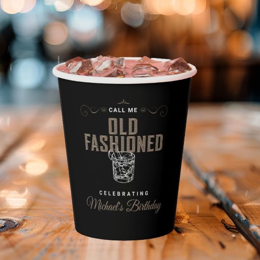 Gobelets En Papier Appelez-moi Whiskey Cocktail Anniversaire