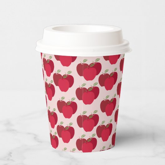 Gobelets En Papier Apple Motif 8oz Paper Cup avec Lid pour événements (Droite)