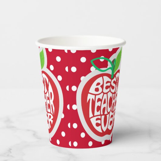 Gobelets En Papier Appréciation de l'enseignant (Verso)