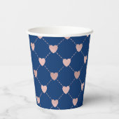 Gobelets En Papier Appréciation de l'enseignant Coeur Motif Marine Bl (Verso)