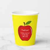 Gobelets En Papier Appréciation de l'enseignant de Red Apple (Verso)