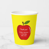 Gobelets En Papier Appréciation de l'enseignant de Red Apple (Recto)