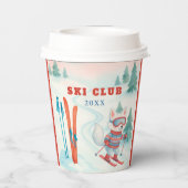 Gobelets En Papier Après Bébé Ski Club Baby Arctic Fox  (Verso)