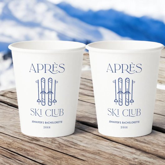 Gobelets En Papier Apres Ski Club Winter Ski Bachelorette Party