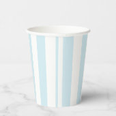 Gobelets En Papier Aqua Blue Cabana Stripes Anniversaire (Droite)