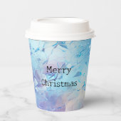 Gobelets En Papier Aqua Blue Purple Ice Neige Noël (Recto)