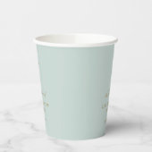 Gobelets En Papier Aqua Simple Elegant Gold Cross Baptism Christening (Gauche)