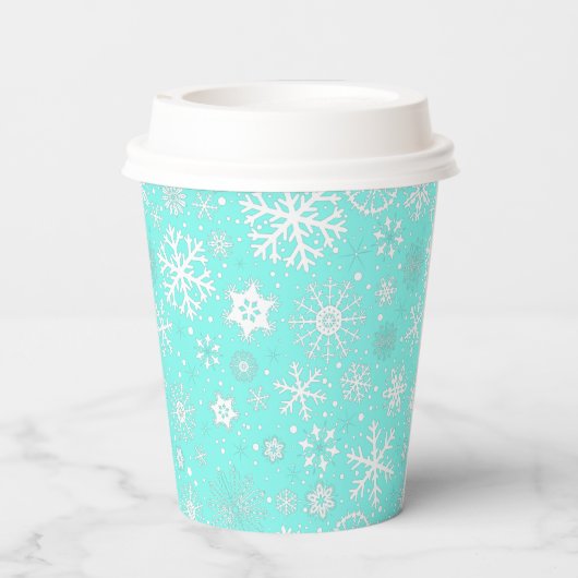 Gobelets En Papier Aqua Snowflake One Paper Cup (Verso)