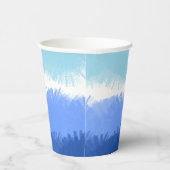Gobelets En Papier Aquarelle Abstraite moderne tons bleus (Droite)