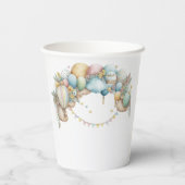 Gobelets En Papier Aquarelle arc-en-ciel Air Baby shower (Verso)