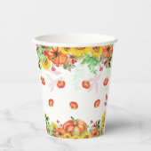 Gobelets En Papier Aquarelle Automne Thanksgiving Automne Citrouille (Recto)