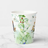 Gobelets En Papier Aquarelle Baby shower des animaux de la forêt de b (Gauche)