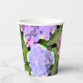 Gobelets En Papier Aquarelle Batik Hydrangeas (Recto)