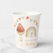 Gobelets En Papier Aquarelle Bébé Champignons Jouets Bébé Anniversair (Verso)