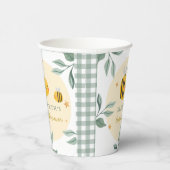 Gobelets En Papier Aquarelle Bee Honey Baby shower sucré (Droite)