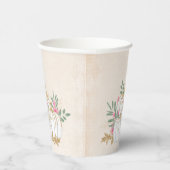 Gobelets En Papier Aquarelle blanche et Citrouille or (Droite)