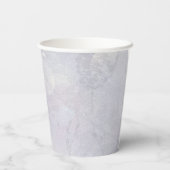 Gobelets En Papier Aquarelle Bleu Blanc Floral 100e anniversaire (Verso)