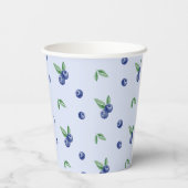 Gobelets En Papier Aquarelle bleu bleuté doux anniversaire (Verso)