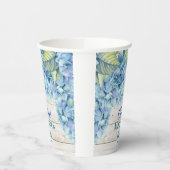 Gobelets En Papier Aquarelle Blue Hydrangea 80e anniversaire (Gauche)