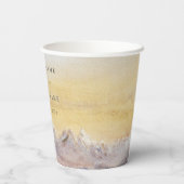 Gobelets En Papier Aquarelle Blue Mountains Pine Mariage (Verso)