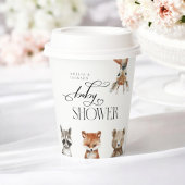 Gobelets En Papier Aquarelle Bois Animaux Modernes