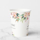 Gobelets En Papier Aquarelle Botanique Floral Première Communion Sain (Droite)