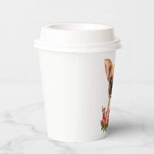 Gobelets En Papier Aquarelle Chihuahua Noel Noël (Droite)