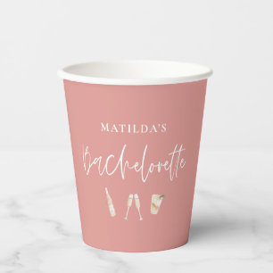 Gobelets En Papier Aquarelle cocktail champagne bachelorette party p