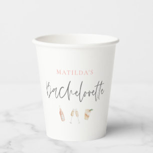 Gobelets En Papier Aquarelle cocktail champagne bachelorette party p