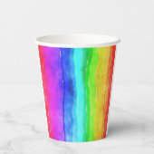 Gobelets En Papier Aquarelle Couleurs arc-en-ciel (Verso)