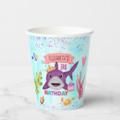 Gobelets En Papier Aquarelle coupe Birthday Sharthday Party (Recto)