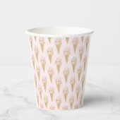 Gobelets En Papier Aquarelle Crème glacée Motif été (Recto)