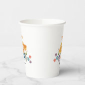 Gobelets En Papier Aquarelle Cute Little Chicken Famille Baby shower (Gauche)