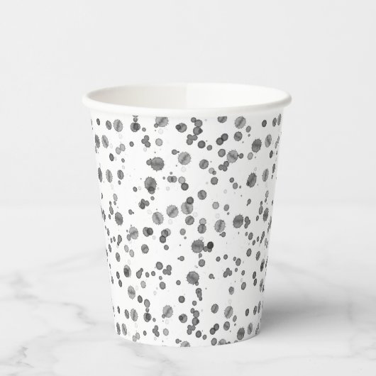 Gobelets En Papier Aquarelle Dalmatien Spots Motif (Gauche)