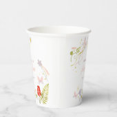 Gobelets En Papier Aquarelle de forêt Végétation Fée Premier annivers (Droite)