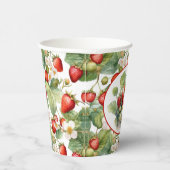 Gobelets En Papier Aquarelle de fraises mûres (Droite)