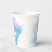 Gobelets En Papier Aquarelle de la queue de sirène sous la mer Annive (Gauche)