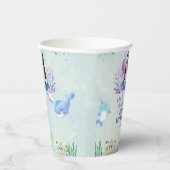 Gobelets En Papier Aquarelle de sirène magique fête d'anniversaire (Droite)