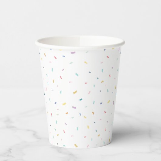 Gobelets En Papier Aquarelle douce Motif Confetti (Gauche)